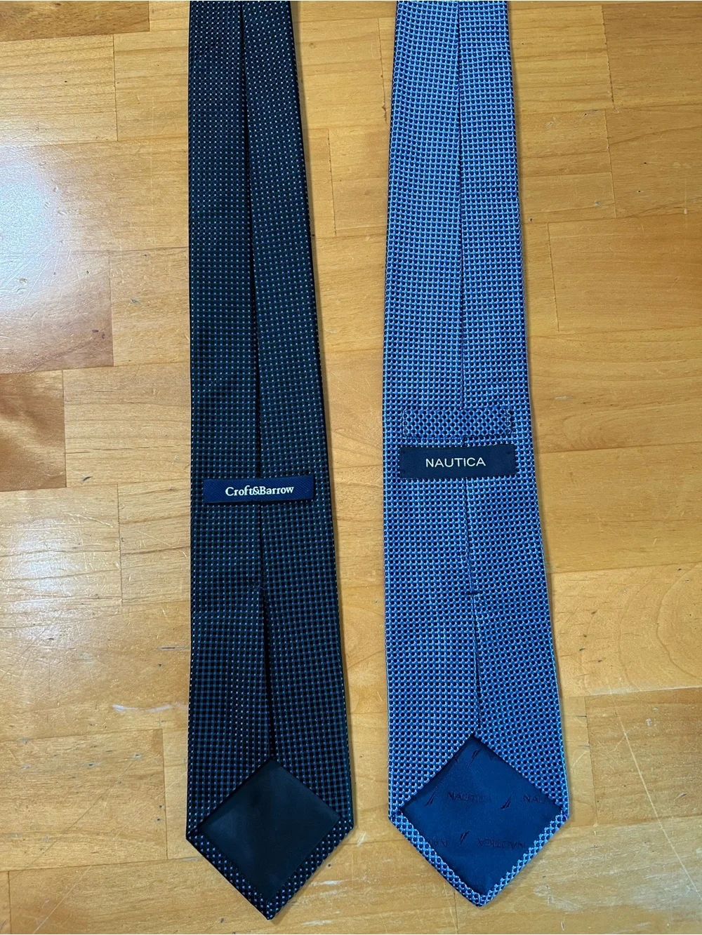Mens Tie Lot Nautica Croft & Barrow Blue Black Geometric Dress Neckties